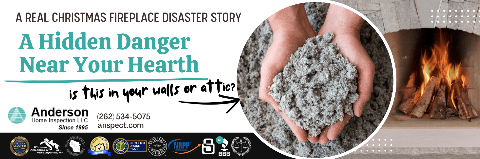 fireplace cellulose danger inspection