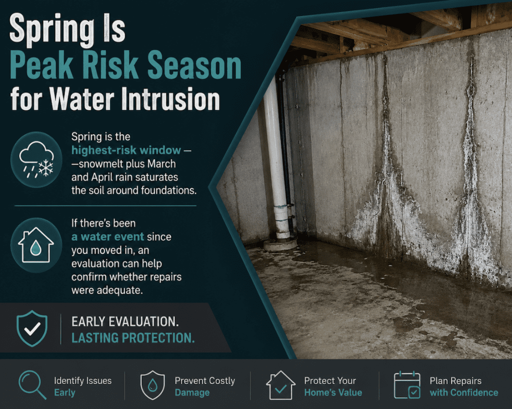 water intrusion home basement inspection