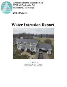 anderson report water intrusion